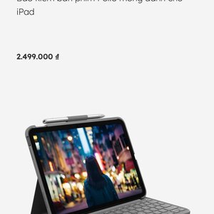 SLIM FOLIOBao kiêm bàn phím Folio mỏng dành cho iPad